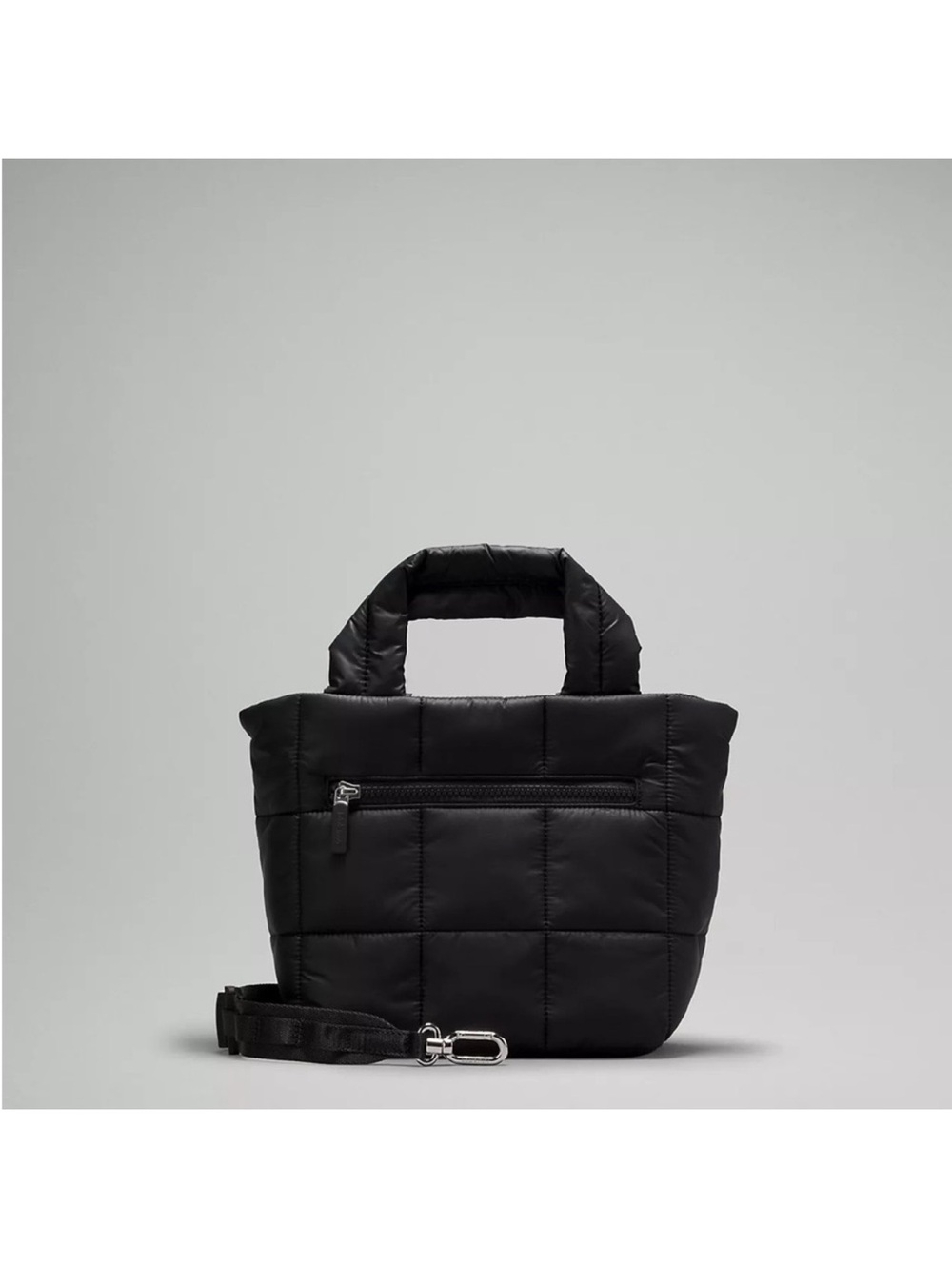 lululemon🍋 Quilted Grid “Wunder Puff” Mini Tote Black NWT - Picture 2 of 12